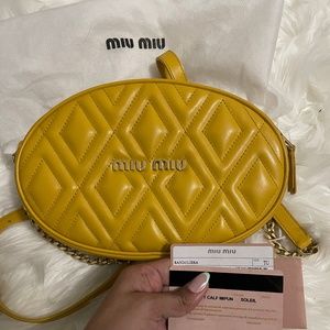 Miu Miu Yellow Leather Bag